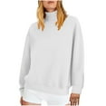 thumbnail image 1 of Mock Neck Sweatshirt Sevevn Women's 2025 Fall Fashion Casual Sweatshirt Mock Neck Long Sleeve Lightweight Pullover Tops, 1 of 5