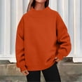 thumbnail image 1 of Mock Neck Sweatshirt Womens Fall Oversized Turtleneck Pullover Long Sleeve Casual Sweater Tops M, 1 of 7