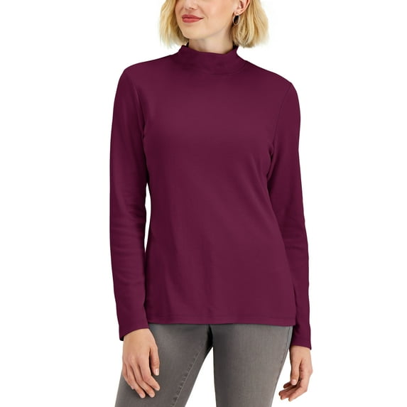 Mock-Neck Top Autumn Berry S