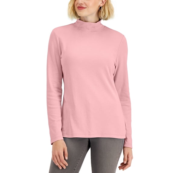 Mock-Neck Top Steel Rose XS