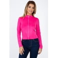 thumbnail image 1 of Mock Neck Zip Front Crop Top, Blouses & Tops, 1 of 5
