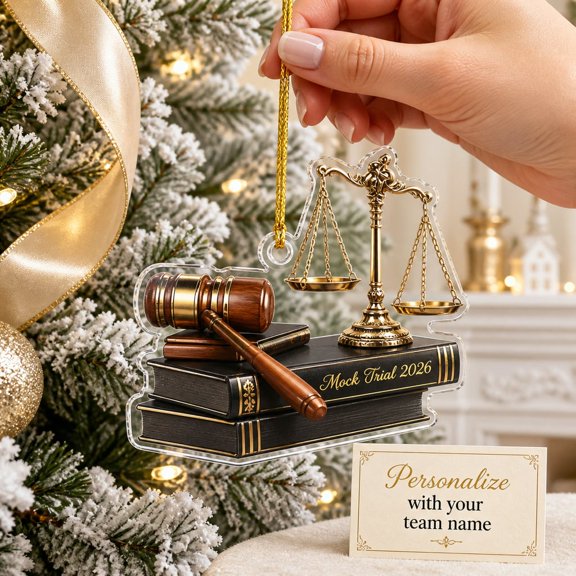 Mock Trial 2026 Acrylic Ornament for Christmas