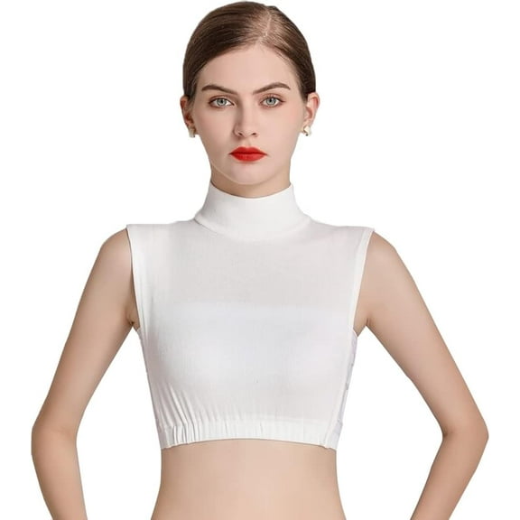 Mock Turtleneck Dickey Collar Hoodie High Neck Detachable Collar