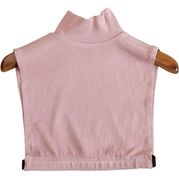 Mock Turtleneck Dickey Collar Hoodie High Neck Detachable Collar