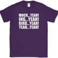 thumbnail image 1 of Mock Yeah ing Yeah Bird Yeah T-Shirt Funny Movie Humor Text Tee - Purple, XL, 1 of 1