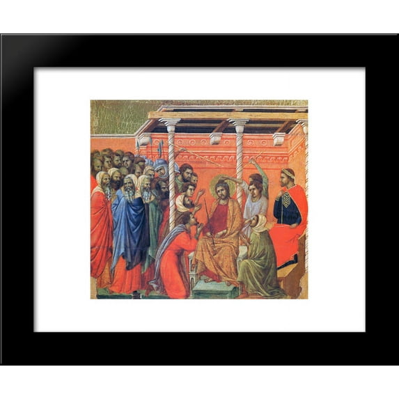 Mockery of Christ 20x24 Framed Art Print by Duccio