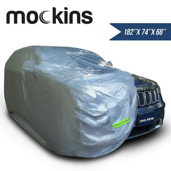 Mockins 182”x74”x68” Silver 190T Polyester SUV Car Cover