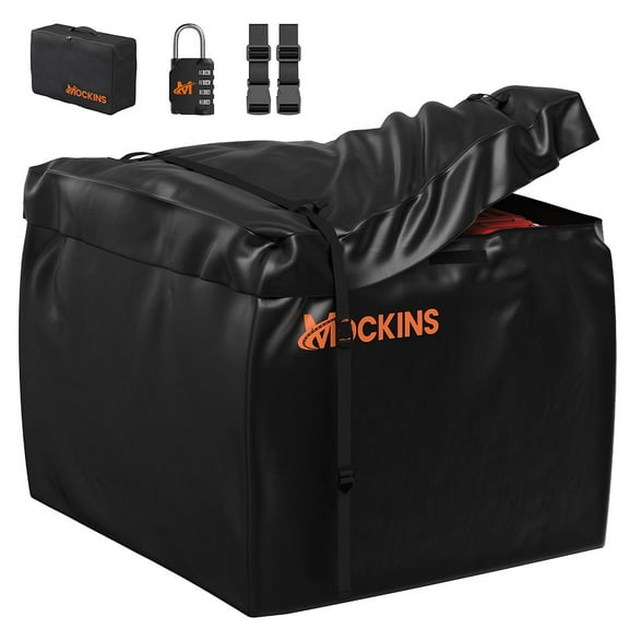 Mockins 30 Cu Ft. Square Waterproof Cargo Bag (40"x40"x32") with Bag Lock, Straps and Carry Bag
