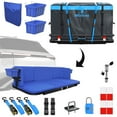 thumbnail image 1 of Mockins 48"x18"x6" 2-in-1 Tow Hitch Cargo Carrier Bench with 15 Cu.Ft. Cargo Bag, Cushion Set and Hitch Accessories, 1 of 10