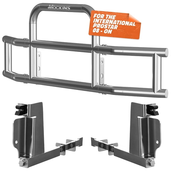 Mockins 90"x11.5"x29" Grille Guard w/ Mounting Brackets for International Prostar 2008-Now
