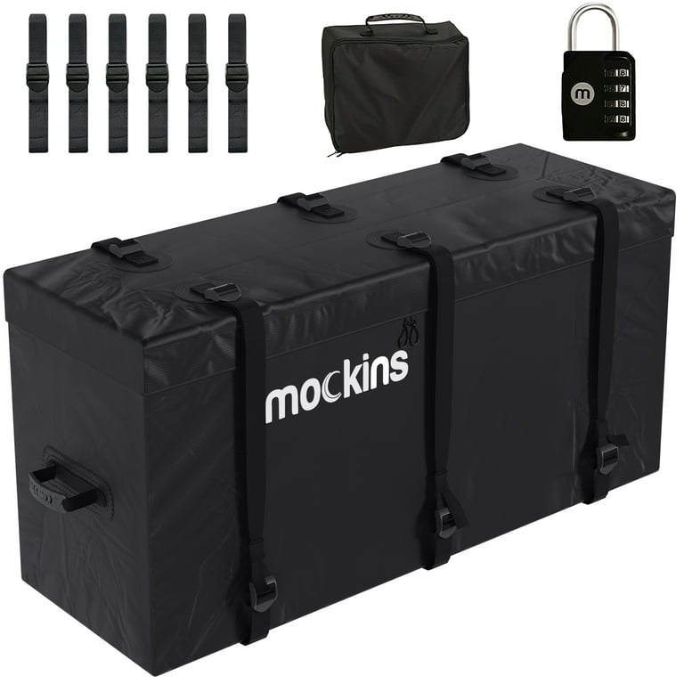 Mockins Black Waterproof Cargo Carrier Bag for Hitch Carrier, 57 x 19 x  24