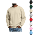 thumbnail image 1 of Mockneck Sweatshirt Nelozsy Men's Winter Casual Fashion Solid Color Round Neck Zipper Multi Pocket Hoodie Top Khaki XL, 1 of 6