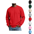 thumbnail image 1 of Mockneck Sweatshirt Nelozsy Men's Winter Casual Fashion Solid Color Round Neck Zipper Multi Pocket Hoodie Top Red S, 1 of 8