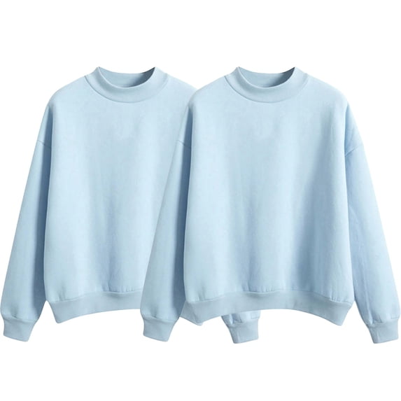 Mockneck Sweatshirt Women Solid Color Lounge Tops Fashion Clothing Lightweight Plain Warm Sweatshirt Stretchy Clothes Casual Oversized Sweatshirts Comfort Hoodie Fall Outfits Blackish Green