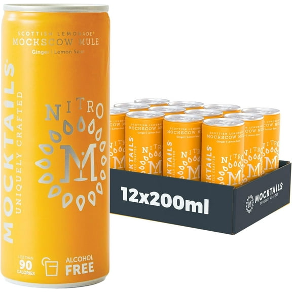 Mocktail Uniquley Crafted Non Alcoholic Scottish Lemonade Mockscow, 6.8 oz, 12 Pack