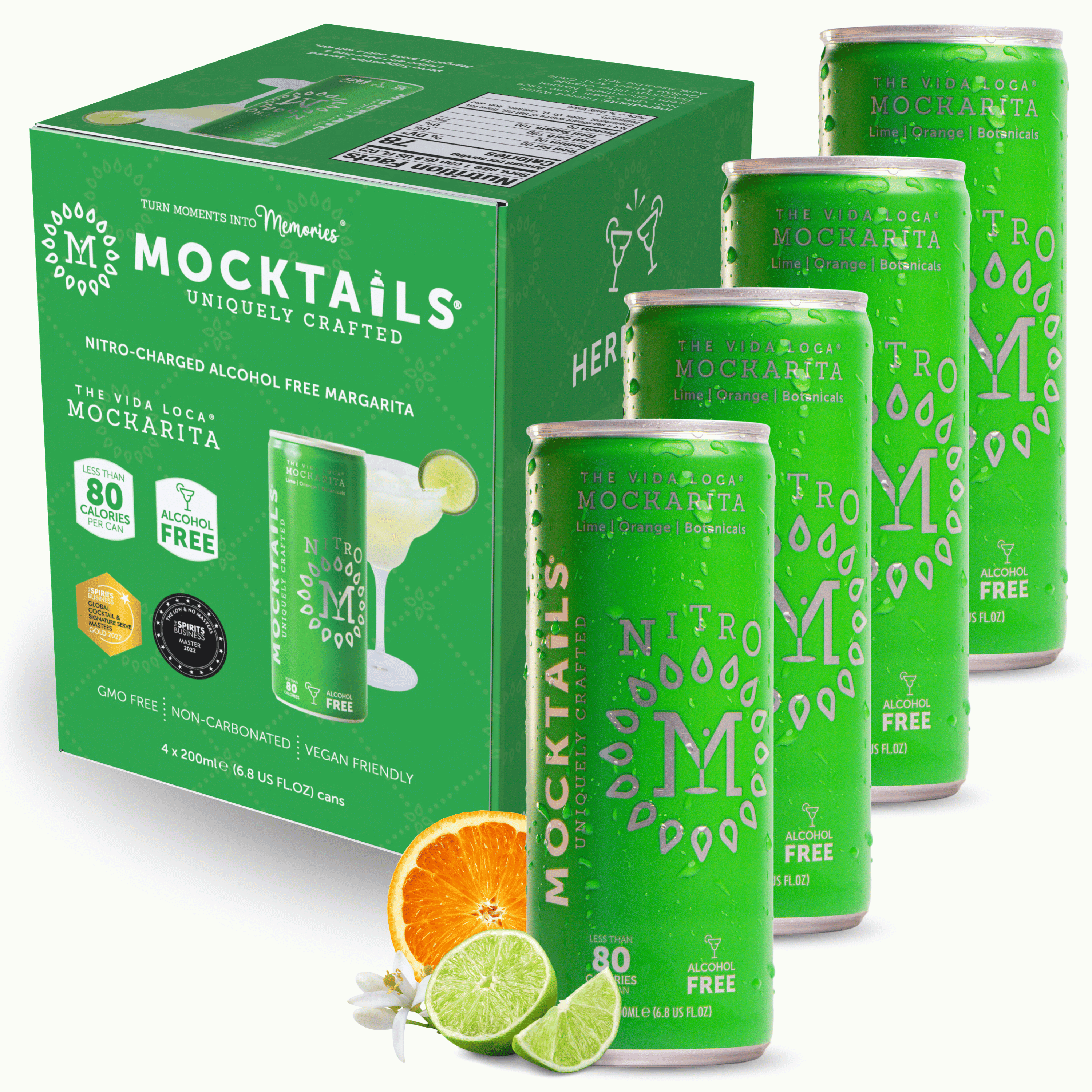 Non Alc Mockarita Nitro, 6.8 oz, 4 Pack