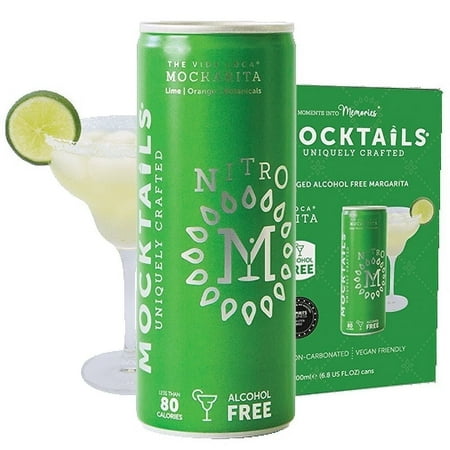Mocktails Vida Loca Mockarita Margarita Lime Flavored Non-Alcoholic Nitro Cans, 12-Pack, 12-6.8 oz