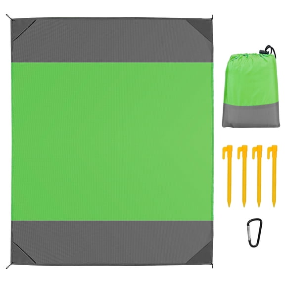 Moclever 108x96in Folding Camping Blanket, Water Resistant Sand Proof Beach Mat for 4-6 People