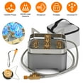 thumbnail image 1 of Moclever 12000W Portable Camping Stove, Windproof Outdoor Camping Gas Stove with Cassette Adapter, Igniter, Carrying Case, Grey, 1 of 12