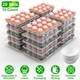 thumbnail image 1 of Moclever 20Pcs Cupcake Boxes 12 Count, Disposable Clear Plastic Cupcake Containers with 240 Liners High Dome Lid, 1 of 11