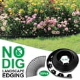 thumbnail image 1 of Moclever 32.8ft Non-Digging Garden Edging Kit 2in Tall Plastic Garden Border with 30 Spikes, Black, 1 of 9