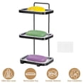 thumbnail image 1 of Moclever 3Tier Soap Bar Holder, Wall Mount Soap Dish Shower Bathroom Shelf with 2 Hooks Clear Trays, Black, 1 of 12