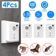 thumbnail image 1 of Moclever 4Pcs Ultrasonic Bat Repellent, Plug in Indoor Bird Mouse Repeller with 6 Adjustable Levels for Attic Garage Kitchen Warehouse, White, 1 of 12