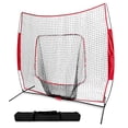 thumbnail image 1 of iMountek 7x7ft Baseball Softball Teeball Practice Net Batting Hitting Pitching Training Net w/ Bow Frame Carrying Bag for Solo Team Training, 1 of 9