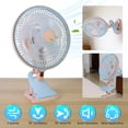 thumbnail image 1 of Moclever 8.66in Oscillating Clip On Fan 2 Speeds Quiet Clamp Fan with 90° Oscillating & Tilting Angle for Home Office Dorms Strollers, 1 of 11