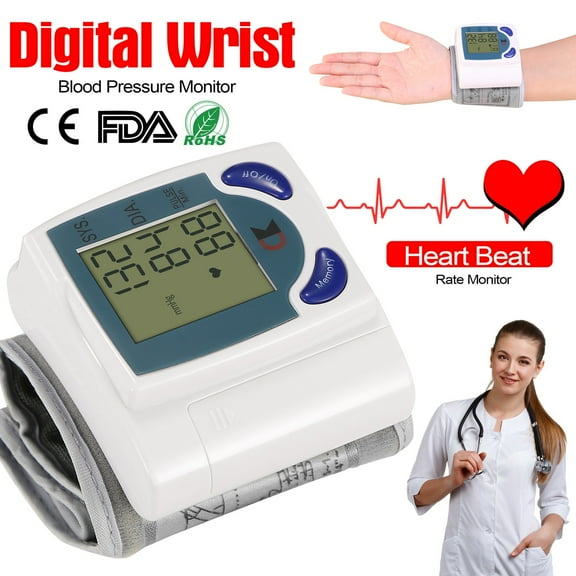 Moclever Blood Pressure Monitor, Digital Blood Pressure Cuff with 60 Reading Memory 1.8in LCD Screen Storage Box, White