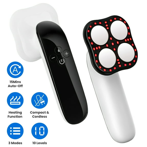 Moclever Body Shaping Machine Cordless Cellulite Massager with 3 Modes 10 Levels Heating Function 15Mins Auto-Off for Belly Waist Butt Arms Legs