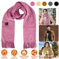 thumbnail image 1 of Heated Scarf for Men Women, Electric USB Heated Neck Wrap with 3 Heating Modes 104°F/122°F/140°F, Pink, 1 of 12