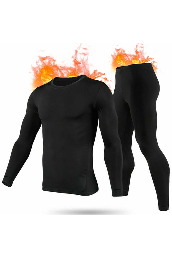 Long Johns Thermal Underwear Set for Men, Top Bottom Winter Sports Underwear Kit