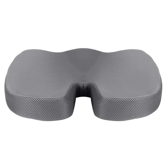 Moclever Memory Foam Seat Cushion Coccyx Cooling Gel Butt Pillow for Tailbone Pain Relief - Chair Cushion,Butt Pillow,Car Seat Cushion, Gray