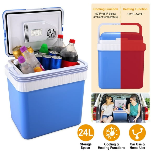 Moclever Portable Car Refrigerator with Removable Divider, 10.52 lb