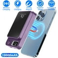 thumbnail image 1 of Moclever Portable Charger 2 in 1 Magnetic Wireless Power Bank 10000mAh PD20W Fast Charger MagSafe Wireless Battery Fit for IOS Phones IOS Phone 14 Series and More, Purple, 1 of 17