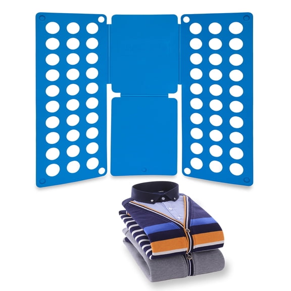 Moclever Shirt Folding Board Plastic T-Shirts Clothes Folder 23x28in Laundry Room Organizer, Blue