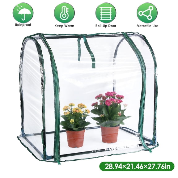 Moclever Tabletop Mini Greenhouse, Portable Greenhouse for Spring Indoor Outdoor Garden Tent for Seed Starting Plant Protection, 29x21.5x28"