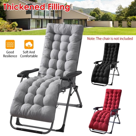 Moclever Thickened Recliner Cushion, 71x22in Rocking Chair Cushion for Indoor Outdoor, Grey (Plus)