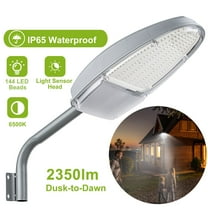 Moclever Wall Pack LED Lights, 24W/2350lm Outdoor LED Lights with 144LEDs Photocell Sensor Street Lamp IP65 Waterproof 120° Wide Angle Lighting for Garage Garden Pathway