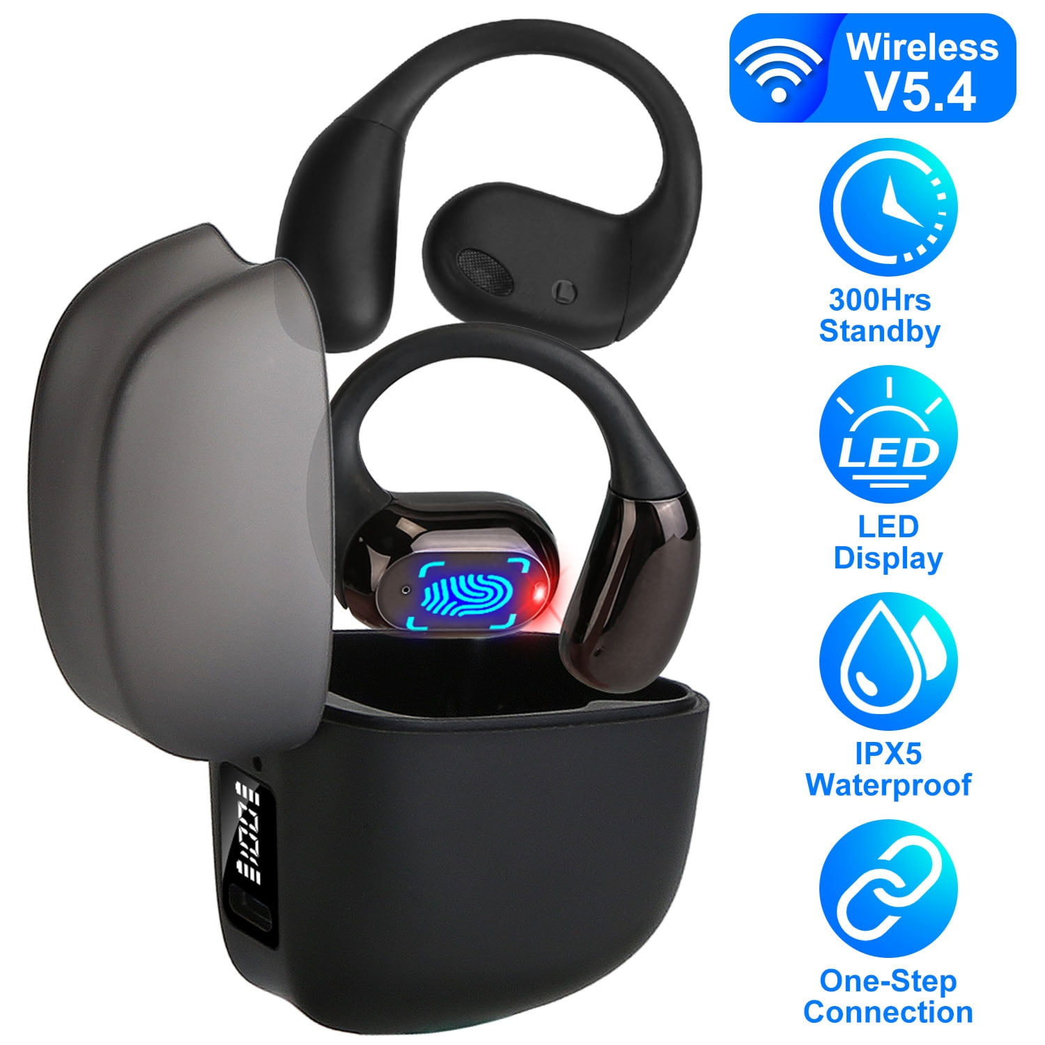 Ipx 239 Moclever Wireless Stereo Sport Headphones, Wireless V5.4 Open Ear ...