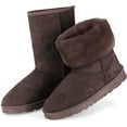 thumbnail image 1 of Moclever Women Snow Boots Suede Mid-Calf Boots Warm Lining Shoes, Chocolate-8, 1 of 8