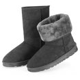 thumbnail image 1 of Moclever Women Snow Boots Suede Mid-Calf Boots Warm Lining Shoes, 1 of 9