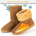 thumbnail image 1 of Moclever Women Snow Boots Waterproof Warm Lining Polyester Suede Mid-Calf Boots, 1 of 15