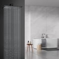 thumbnail image 1 of Mocoloo 12 Inch Black Rainfall Shower Head - Square Solid Ultra Thin Stainless Steel, 1 of 11