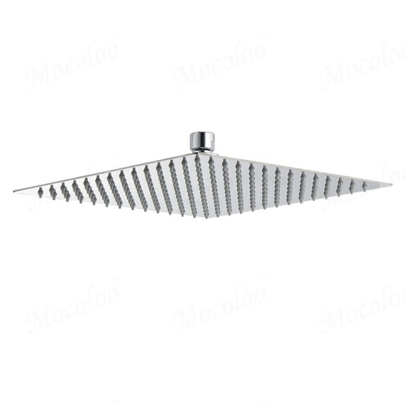Mocoloo 12 Inch Rainfall Shower Head - Ultra Thin Stainless Steel, Full Body Coverage