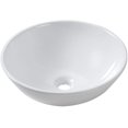 thumbnail image 1 of Mocoloo 13x13 Round Bowl Bathroom Modern White Above Counter Porcelain Ceramic Vessel Sink, 1 of 7