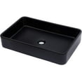 thumbnail image 1 of Mocoloo 24" Black Rectangle Bathroom Sink Modern Above Counter Porcelain Ceramic Sink Art Basin, 1 of 9