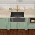 thumbnail image 1 of Mocoloo 27"x21"x10" Matte Black Stainless Steel Farmhouse Sink Single Bowl Apron Front Kitchen Sink, 1 of 6