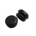 thumbnail image 1 of Mocoloo 2pcs Black Slim Flat Round Curtain Rod End Cap Finials for 1 Inch Rods M-C-08B-C, 1 of 5